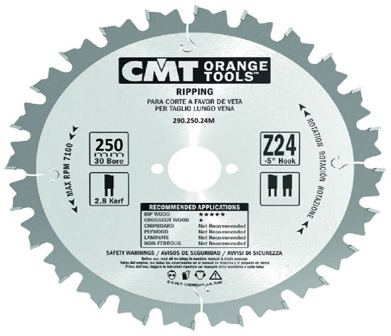 Billede af RUNDSAVKLINGE CMT 250 MM HM
2,8X30 24 T 
