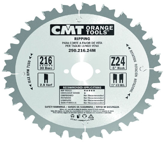 Billede af RUNDSAVKLINGE CMT 216 MM HM 2,8X30 24T NEG