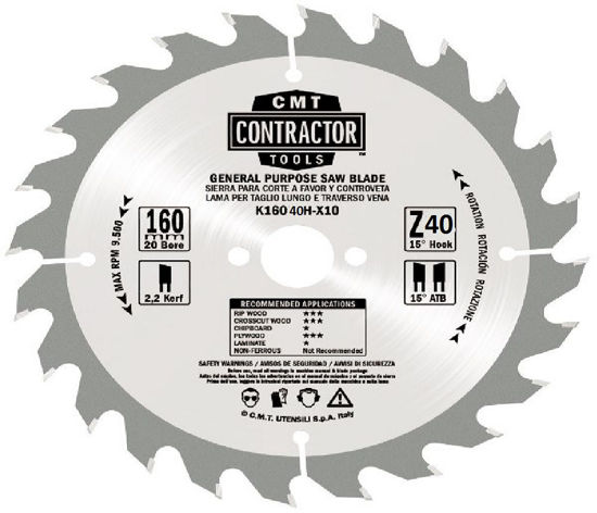 Billede af CMT CONTRACTOR RUNDSAVKLINGE 160 MM Z40