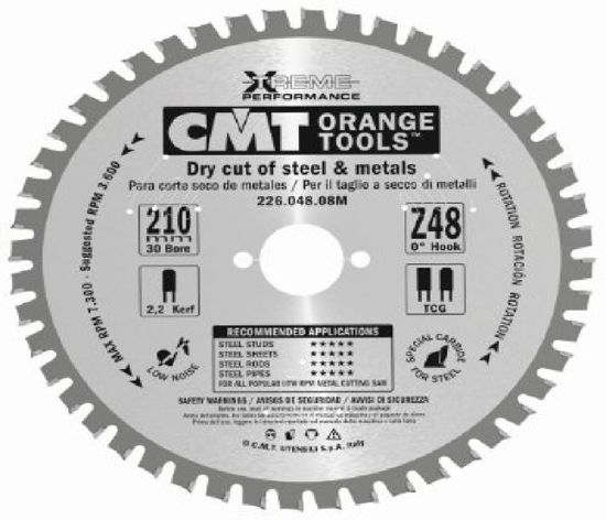 Billede af RUNDSAVKLINGE CMT 210MM HM 
2,2X30  48 T   DRY CUT
