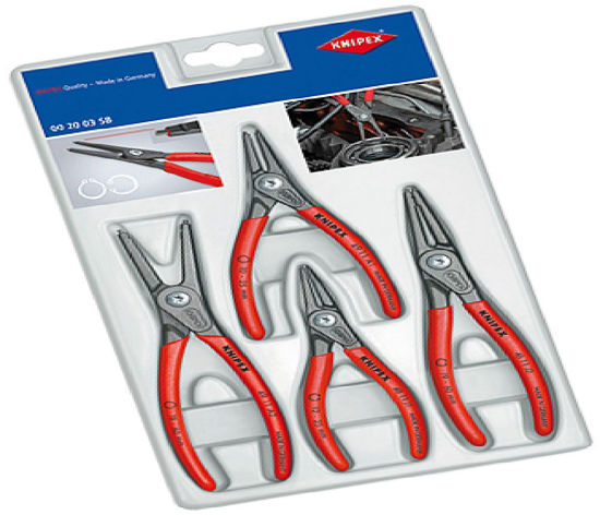 Billede af KNIPEX LÅSERINGSTANGSÆT A 4 STK
LIGE UDV/INDV.
