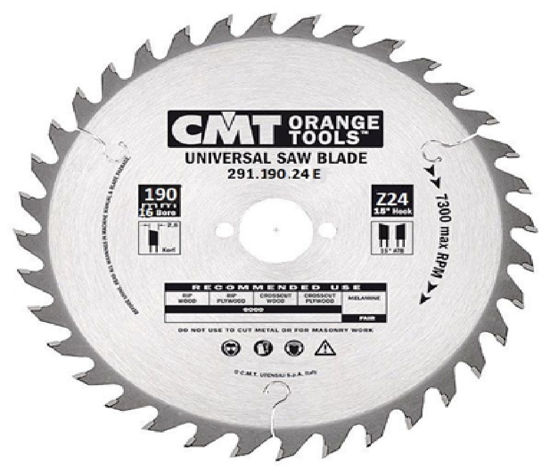 Billede af CMT RUNDSAVKLINGE 190 MM. HM 2,6X16 MM. 24 T.