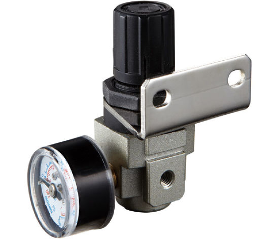 Billede af FLOWCONCEPT REGULATOR M/MANOMETER OG 1/4" INDV. GEV. 0-10 BAR. 550 L/MIN.