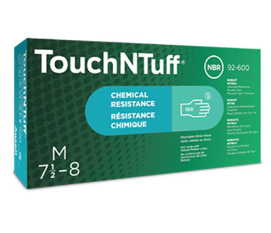 Billede af TOUCH N TUFF HANDSKER ENGANGS STR. S-XL  6½-10 92-600 U. PUDDER A 100 STK.