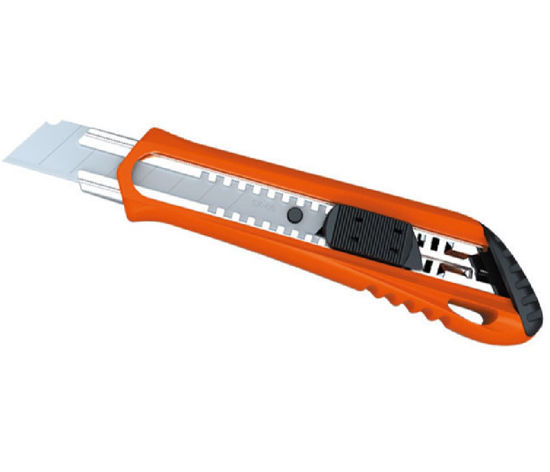 Billede af KNIV ASSIST 38-L1 18 MM. MED STÅL. SELVLÅSENDE. ORANGE /SORT (24 PR. PK.) ( ALTERNATIVNR. 4515180 )