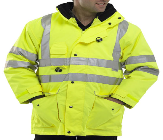 Billede af PORTWEST PARKAJAKKE S466 M/REFLEKS EN471 KLASSE 3.3 STR. S-3XL RØD/MARINE