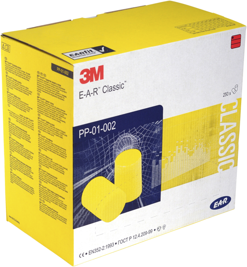 Billede af 3M ØREPROPPER EAR CLASSIC PP01-002 - 250 PAR I HEL KRT.