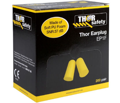 Billede af THOR ØREPROPPER REFILL MEGET BLØD PROP MED HØJ BESKYTTELSE SNR 37 DB. POSE MED 200 PAR 