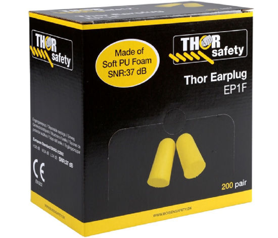 Billede af THOR ØREPROPPER REFILL MEGET BLØD PROP MED HØJ BESKYTTELSE SNR 37 DB. POSE MED 200 PAR 