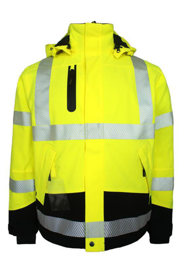 Billede af LYNGSØE ÅNDBAR,VIND OG VANDTÆT, 4WS-9097 STRETCH VINTERJAKKE HI-VIS 20.000 MM