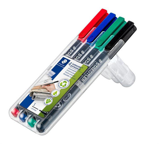 Billede af TUSCH STAEDTLER LUMOCOLOR S 0,4 MM.SÆT A 4 STK. 313 WP4