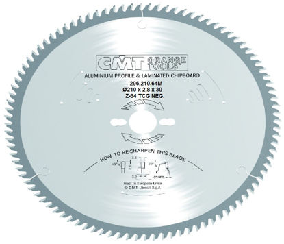 Billede af RUNDSAVKLINGE CMT 210 MM HM
2,8X30  64 T  NEG