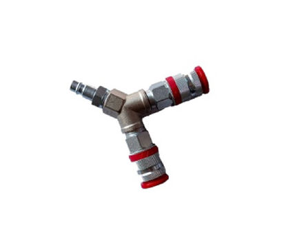 Billede af Y-STYKKE FOR  TRYKLUFT INCL.2 STK. 430 KOBLINGER OG NIPPEL JWL EURO FORMAT. (430-214000)
