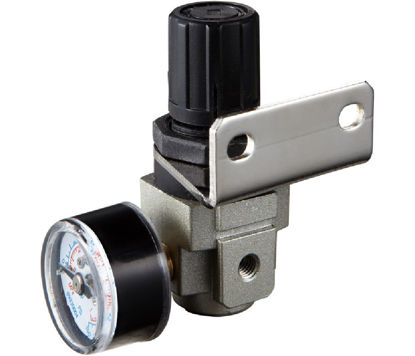 Billede af FLOWCONCEPT REGULATOR M/MANOMETER OG 1/4" INDV. GEV. 0-10 BAR. 550 L/MIN.