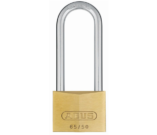 Billede af HÆNGELÅS ABUS 65HB-50-80 MESSING 80 MM BØJLE