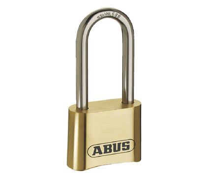 Billede af HÆNGELÅS RUSTFRI  ABUS KODE 180 IB 50 MM M/63 MM BØJLE 4 CIF.