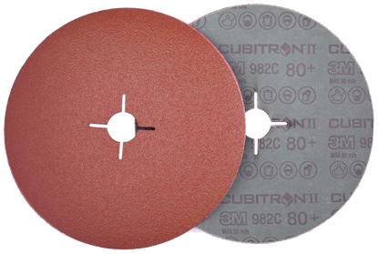 Billede af FIBERSKIVE 3M 982C 125MM K80 M/4 RILLER RØD 27628