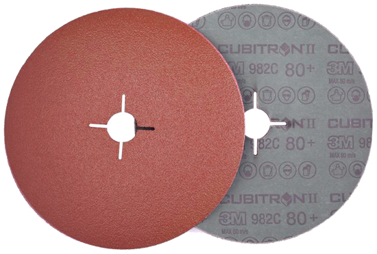 Billede af FIBERSKIVE 3M 982C 125MM K80 M/4 RILLER RØD 27628