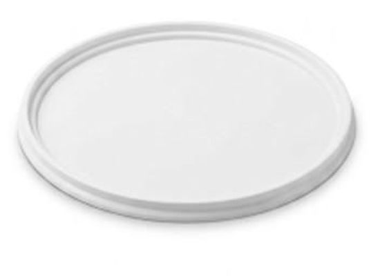 Billede af PLAST LÅG FOR MALERSPAND  5,7 LTR. MED PLASTHANK HVID ( 120 STK. PR. POSE )