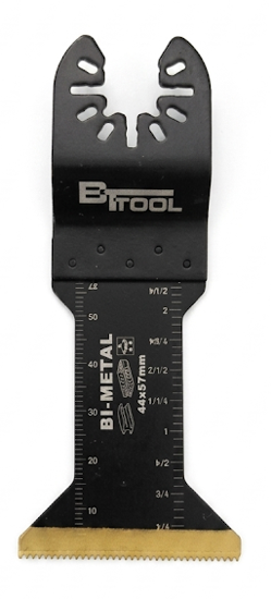 Billede af BT KLINGE 44X57 MM. MED TITANIUMBELÆGNING FOR TRÆ / METAL. KAN ANVENDES TIL FEIN (GL. MODEL) , MAKITA,HITACHI, DEWALT, MM. ( 10 STK. PR. PAKKE )