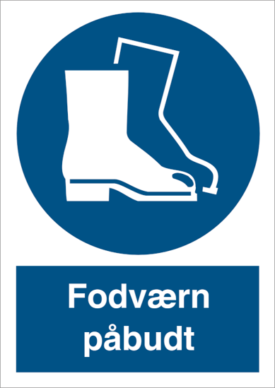 Billede af SKILT FODVÆRN PÅBUDT RITOFORM STR. A4 P 211